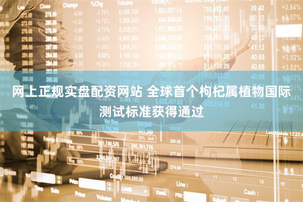 网上正规实盘配资网站 全球首个枸杞属植物国际测试标准获得通过